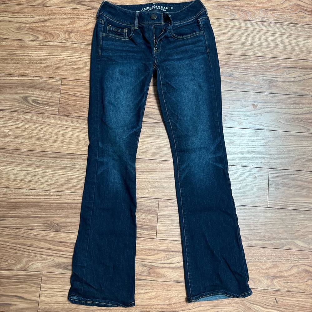 American Eagle Outfitters Blue Flare Wide Leg Jeans